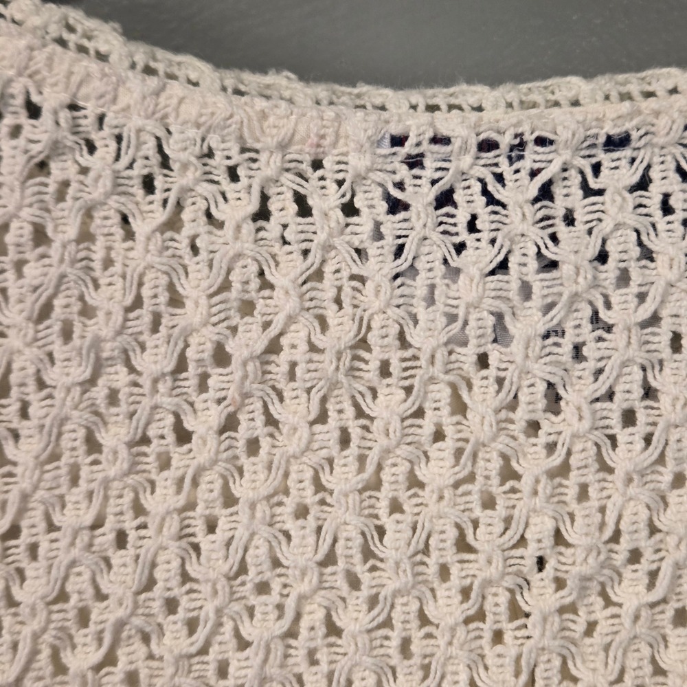 Vintage Bedford Fair Women's Crochet Floral Embroidered Top Size M Cottage Boho - Picture 13 of 13